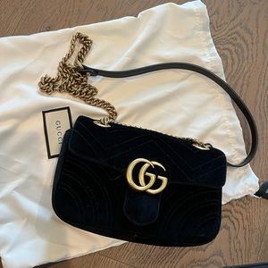 Gucci velvet marmont small handbag